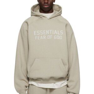FEAR OF GOD ESSENTIALS Gray Raglan Hoodie XS
